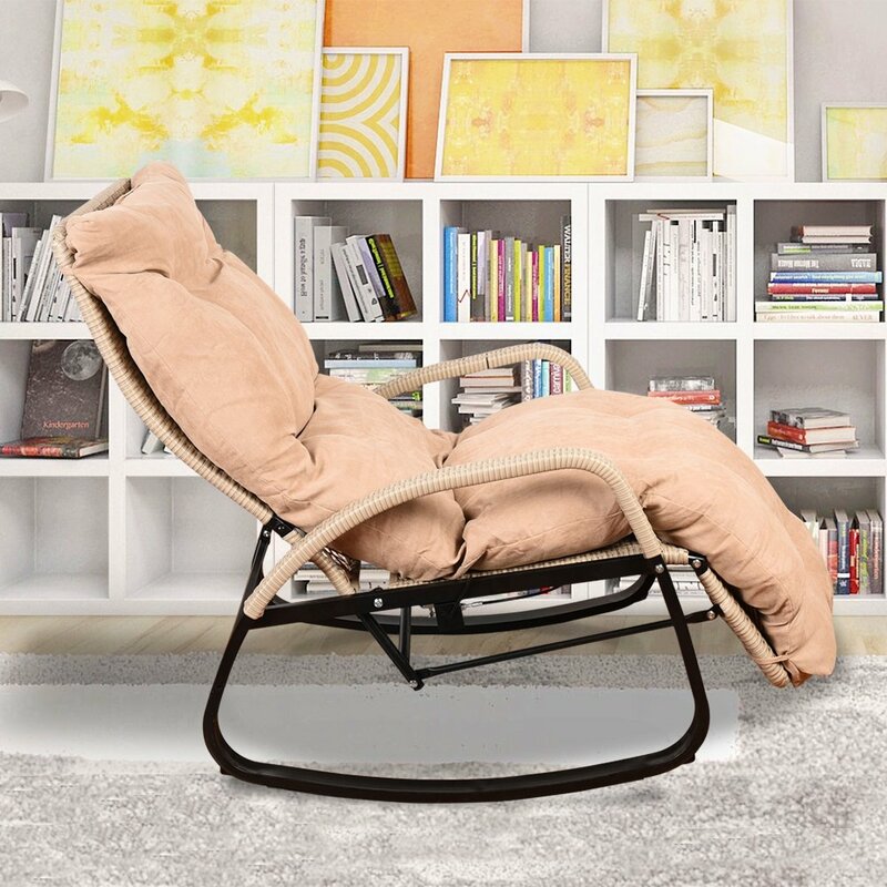 Bayou Breeze Nibbi Indoor Rocking Chair Reclining Chaise Lounge with
